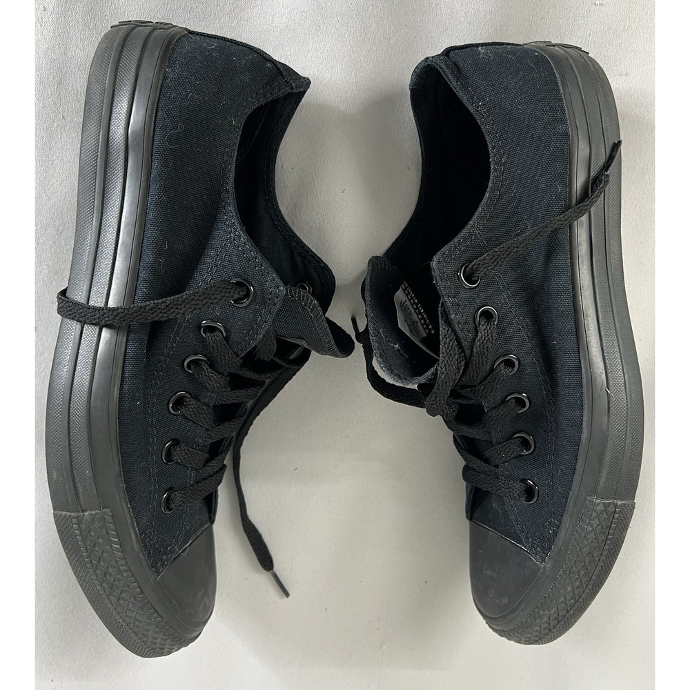 Converse Chuck Taylor All Star Low Top Black Monochrome Shoes Unisex M7 / W9 - Picture 1 of 10